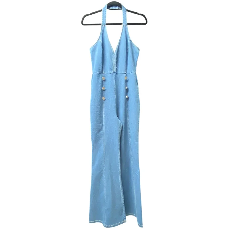 Jumpsuit By Clothes Mentor In Blue Denim, Size: S